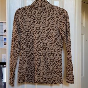 JCrew leopard turtleneck